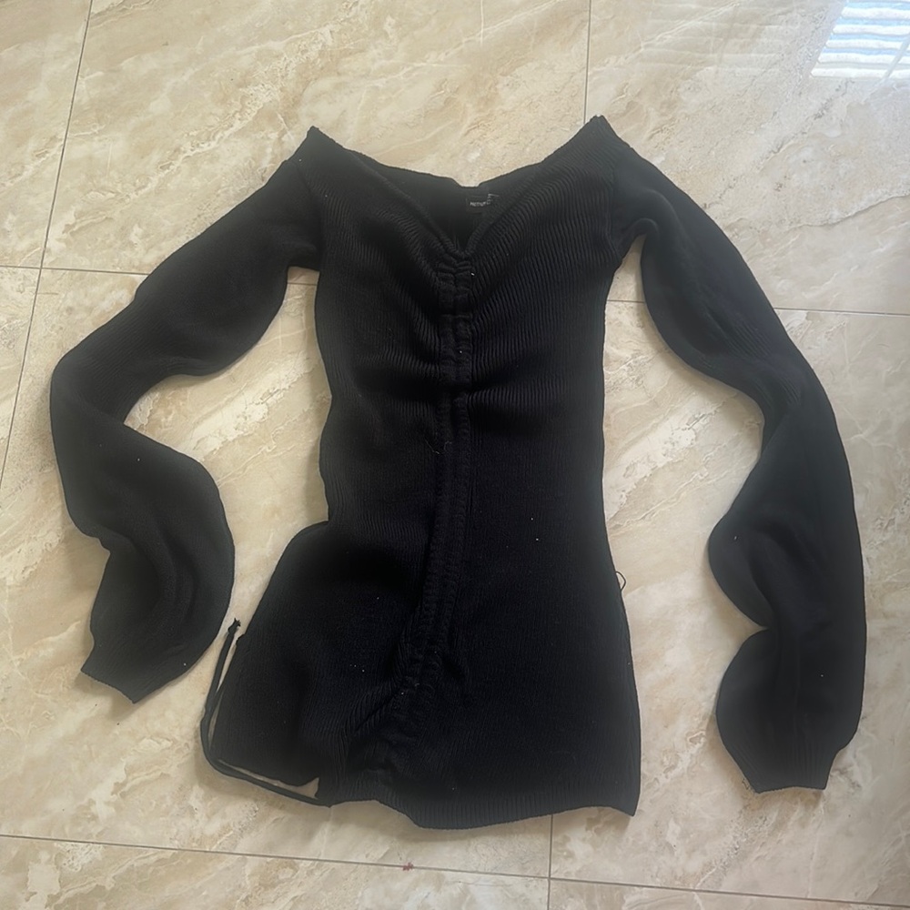 Black sweater dress